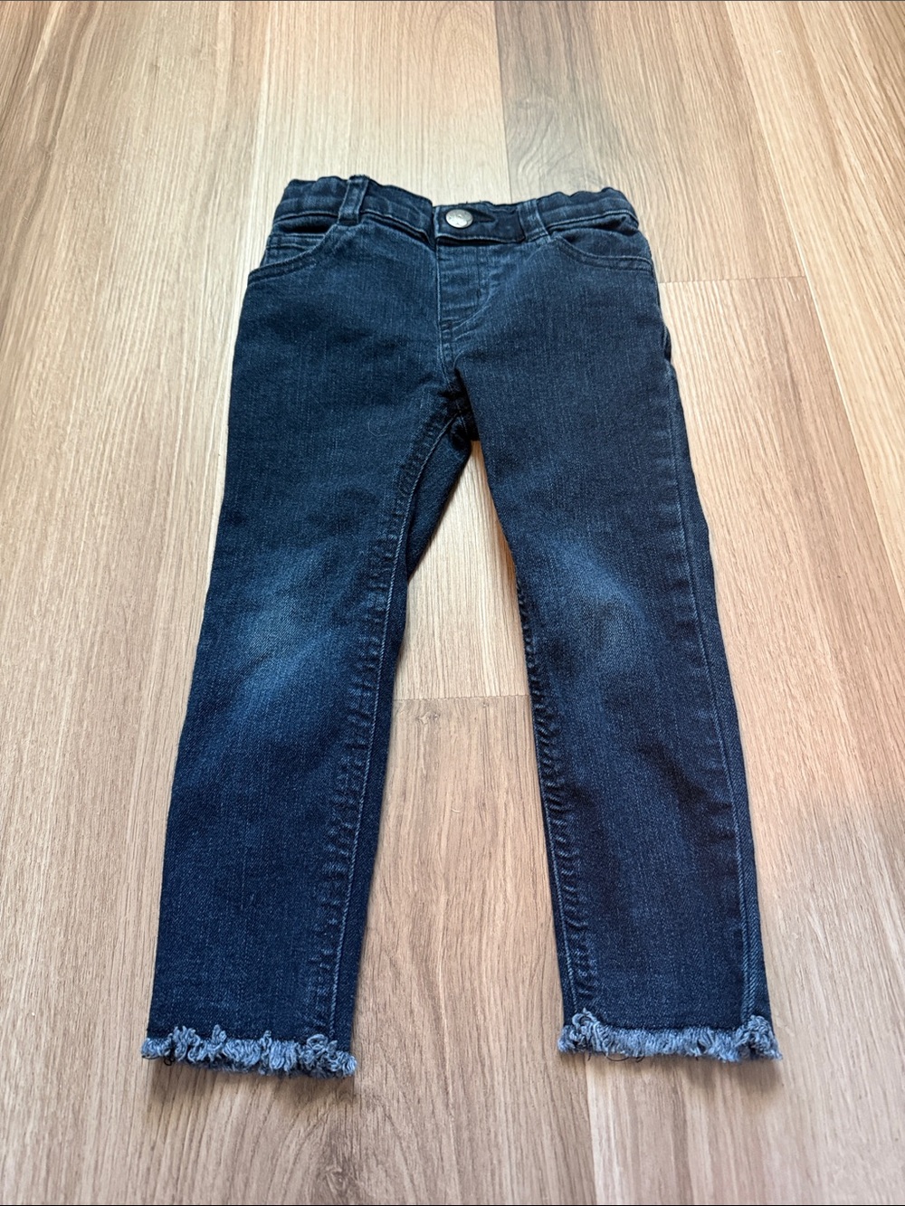 Garanimals Black Kids Denim Jeans with Frayed Hem